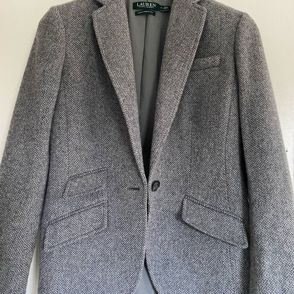 LAUREN Single Button Grey Blazer